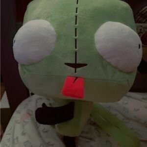 Green and Black Stuffed Animal Plush Toy